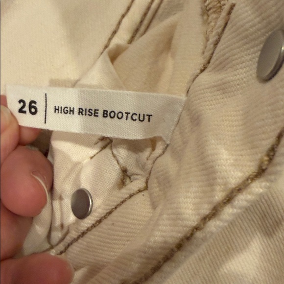 PacSun Womens 26 High Rise Boot Cut Beige Denim Pants - Picture 6 of 10